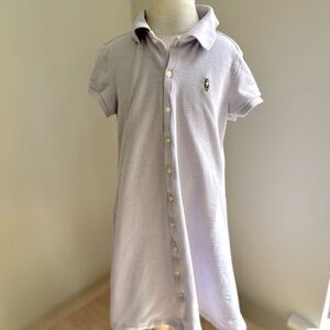 Size 7 girl Dress  Polo by Ralph Lauren, light purple.